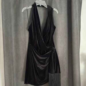 Elegant Black Halter Dress